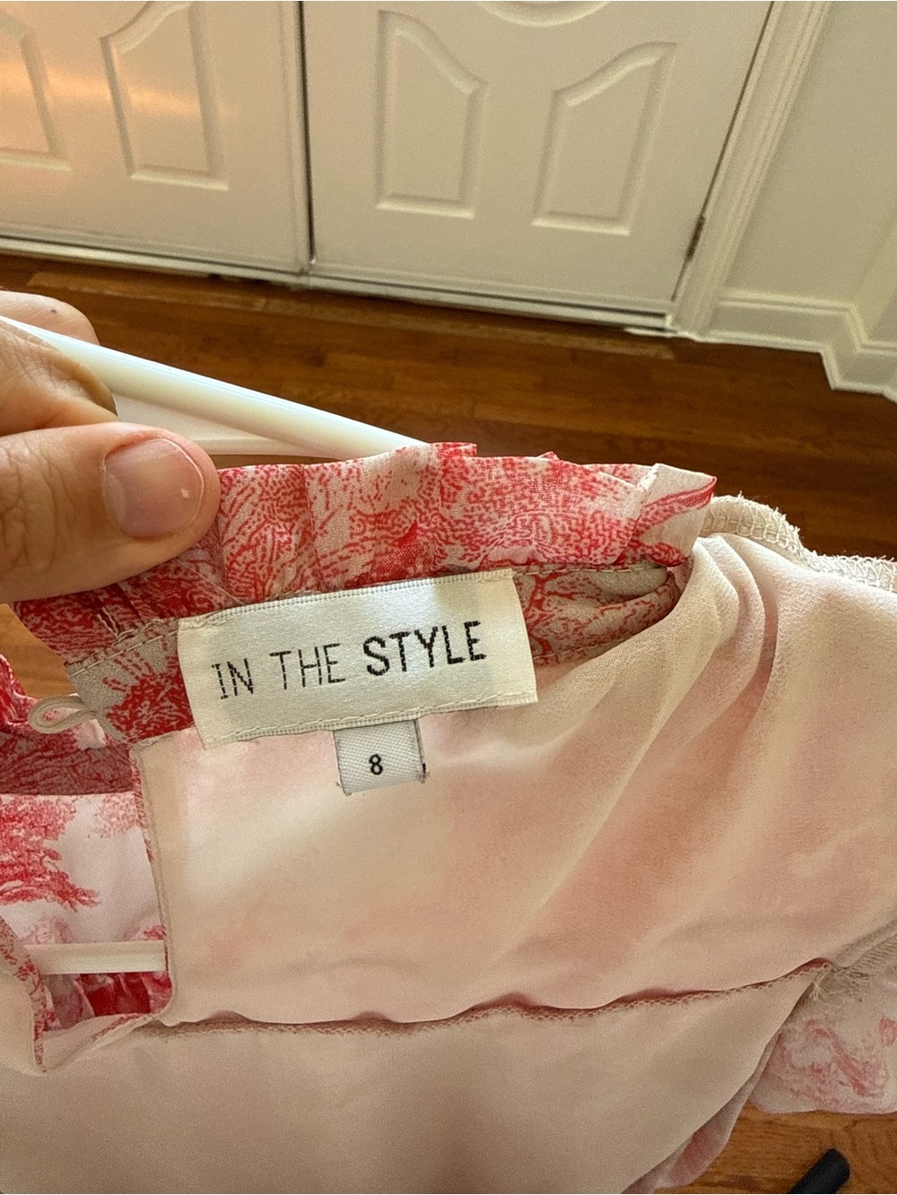 Floral Puff-Sleeve Mini Dress in Pink - Picture 2 of 7